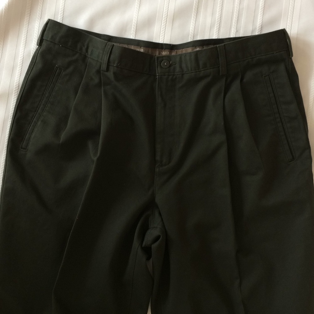 Men's Savane Pants 38x30 Pleated Front Cuffed Leg Cotton - Picture 5 of 9